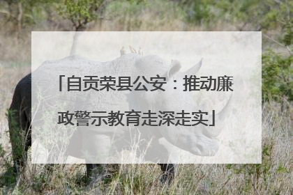 自贡荣县公安：推动廉政警示教育走深走实