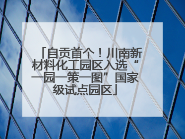 自贡首个！川南新材料化工园区入选“一园一策一图”国家级试点园区