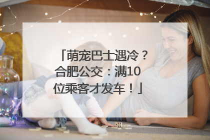 萌宠巴士遇冷？合肥公交：满10位乘客才发车！