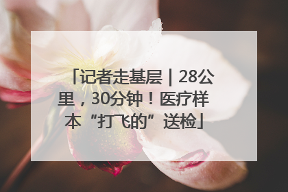记者走基层｜28公里，30分钟！医疗样本“打飞的”送检