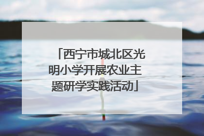 西宁市城北区光明小学开展农业主题研学实践活动