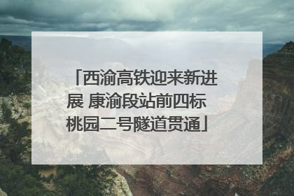 西渝高铁迎来新进展 康渝段站前四标桃园二号隧道贯通