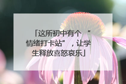 这所初中有个 “情绪打卡站”，让学生释放喜怒哀乐