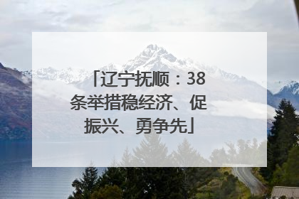 辽宁抚顺：38条举措稳经济、促振兴、勇争先