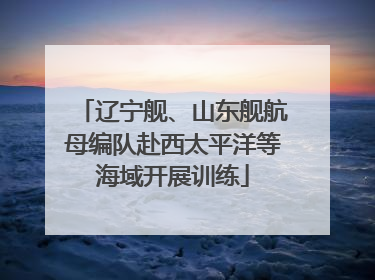 辽宁舰、山东舰航母编队赴西太平洋等海域开展训练