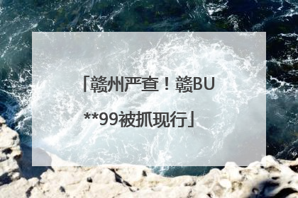 赣州严查！赣BU**99被抓现行