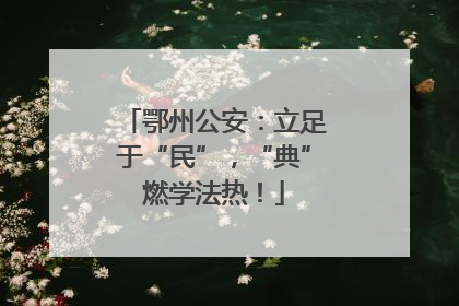 鄂州公安：立足于“民”，“典”燃学法热！