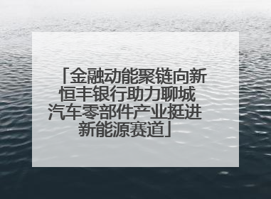金融动能聚链向新 恒丰银行助力聊城汽车零部件产业挺进新能源赛道