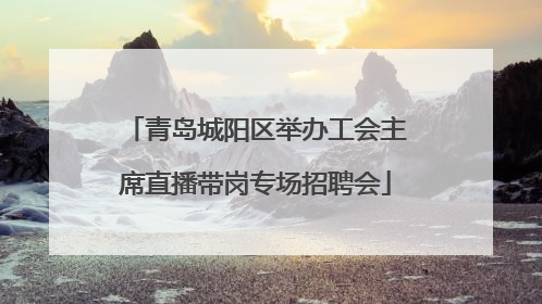 青岛城阳区举办工会主席直播带岗专场招聘会