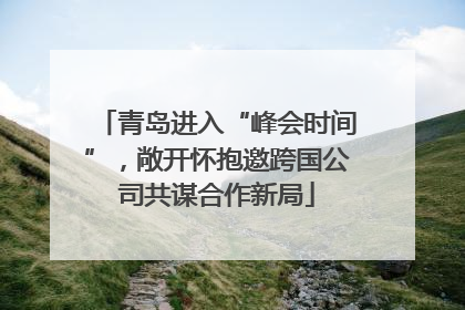 青岛进入“峰会时间”，敞开怀抱邀跨国公司共谋合作新局
