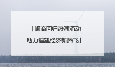 闽商回归热潮涌动 助力福建经济新腾飞