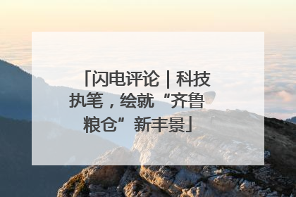 闪电评论｜科技执笔，绘就“齐鲁粮仓”新丰景
