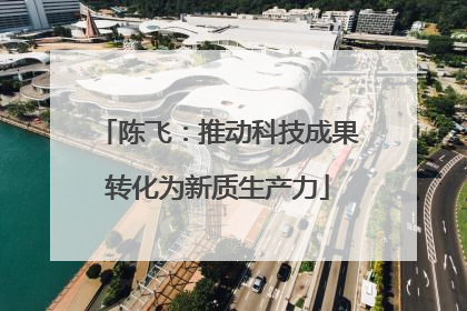 陈飞：推动科技成果转化为新质生产力
