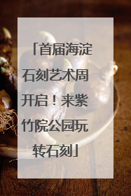 首届海淀石刻艺术周开启！来紫竹院公园玩转石刻