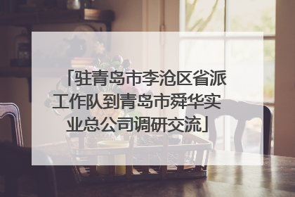 驻青岛市李沧区省派工作队到青岛市舜华实业总公司调研交流