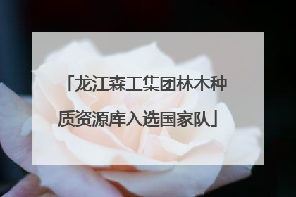 龙江森工集团林木种质资源库入选国家队