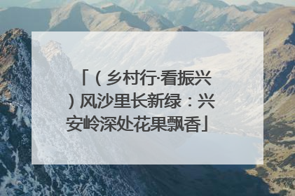 （乡村行·看振兴）风沙里长新绿：兴安岭深处花果飘香