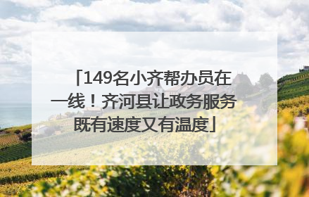 149名小齐帮办员在一线！齐河县让政务服务既有速度又有温度