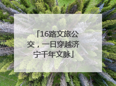 16路文旅公交，一日穿越济宁千年文脉