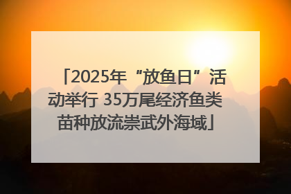 2025年“放鱼日”活动举行 35万尾经济鱼类苗种放流崇武外海域