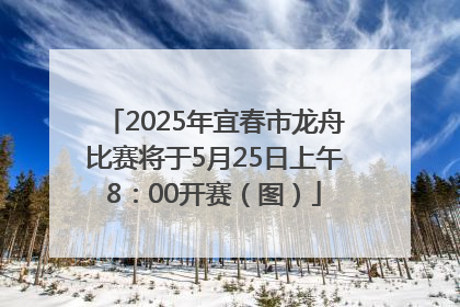 2025年宜春市龙舟比赛将于5月25日上午8：00开赛（图）