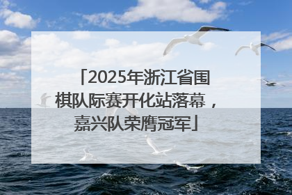 2025年浙江省围棋队际赛开化站落幕，嘉兴队荣膺冠军