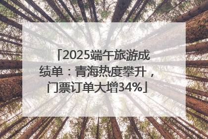 2025端午旅游成绩单：青海热度攀升，门票订单大增34%