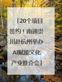 20个项目签约！南通崇川赴杭州举办AI赋能文化产业推介会