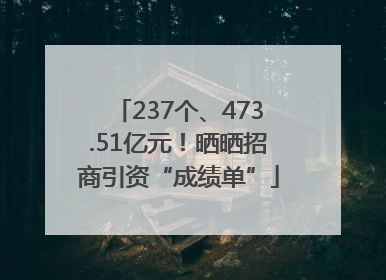 237个、473.51亿元！晒晒招商引资“成绩单”