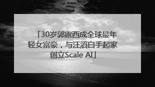 30岁郭露西成全球最年轻女富豪，与汪滔白手起家创立Scale AI