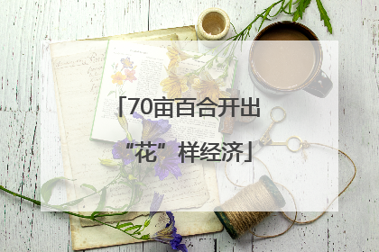 70亩百合开出“花”样经济