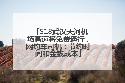 S18武汉天河机场高速将免费通行，网约车司机：节约时间和金钱成本
